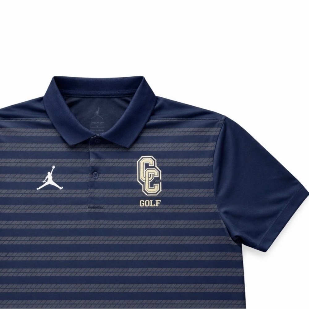 Jordan‎ Dri-FIT Navy Performance Golf Polo  Men's Calvary Chapel of Costa Mesa